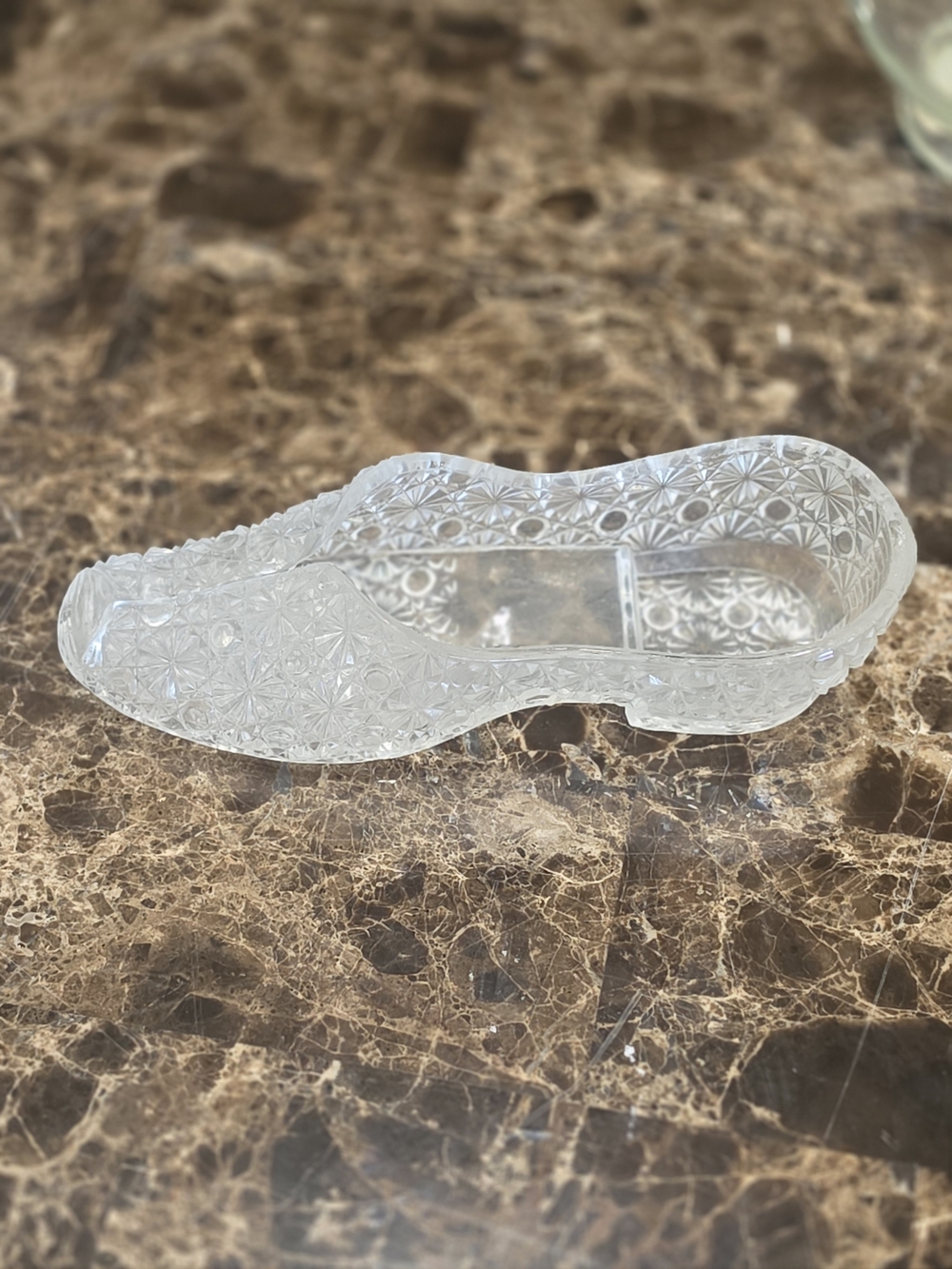 Vintage Glass Slip-On Women's Shoe Decor
